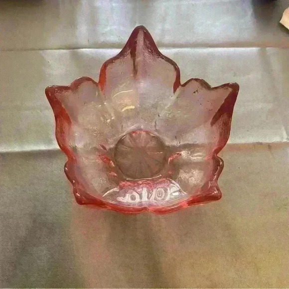 Viking Epic Pink Stockholm Lotus 5 Petal Bowl 6.0" Textured Glass **Rare** - Picture 1 of 5